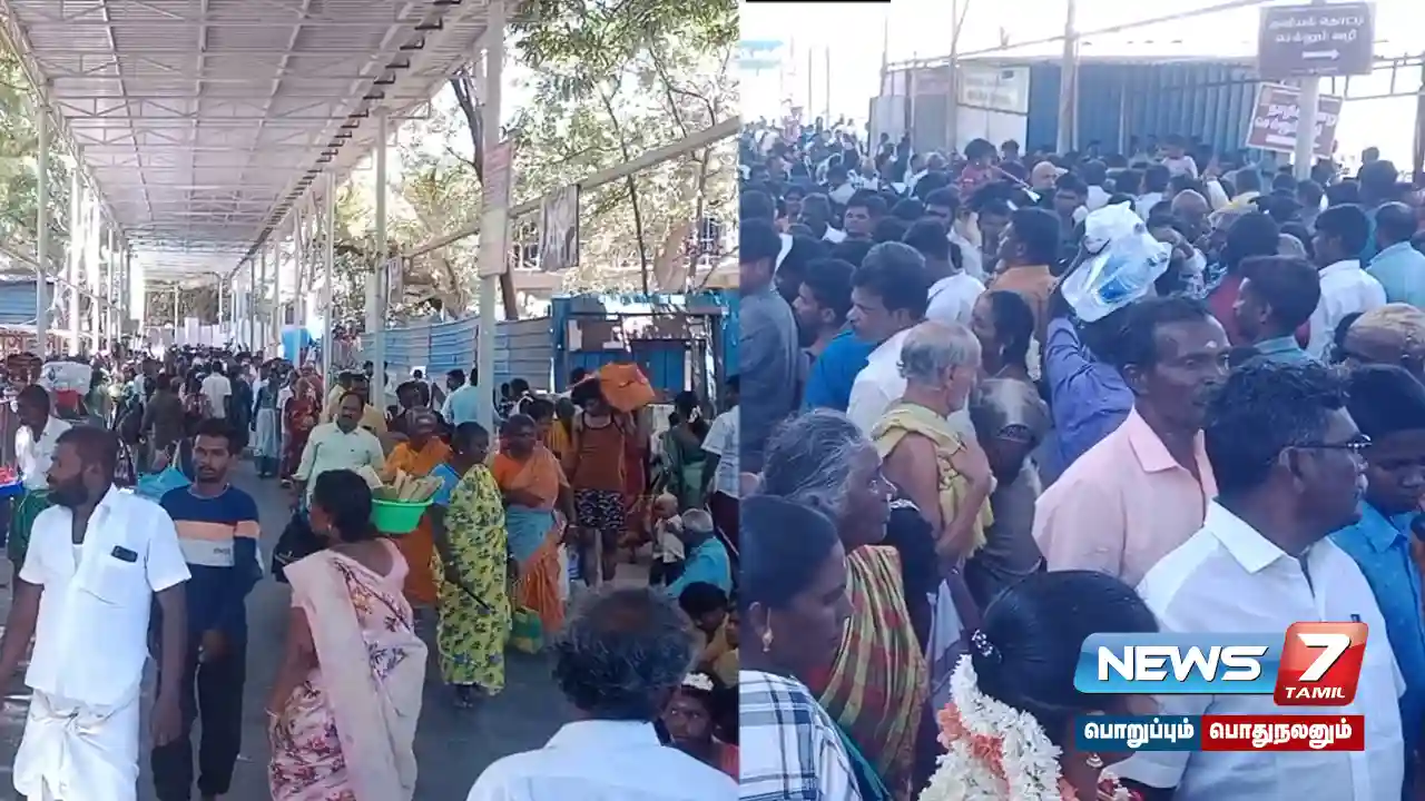 Devotees gather at #Tiruchendur Subramaniasamy temple on the occasion of the holiday!