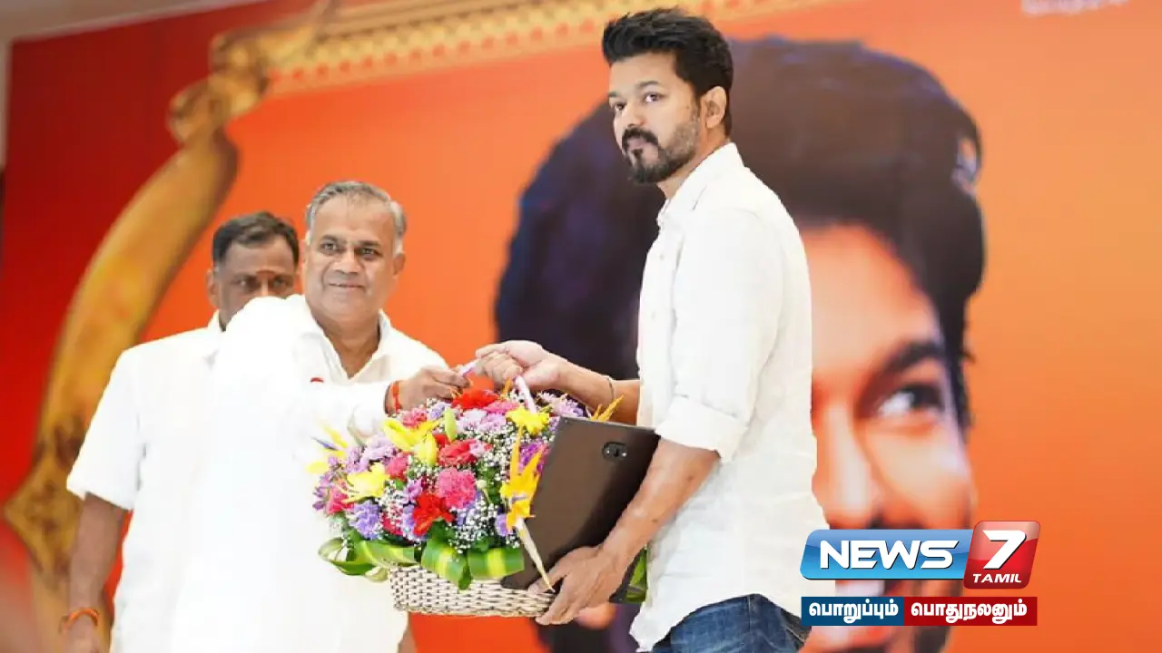 Coordinating team led by Bussy Anand... #TVK conference work is heating up... Vijay in action!