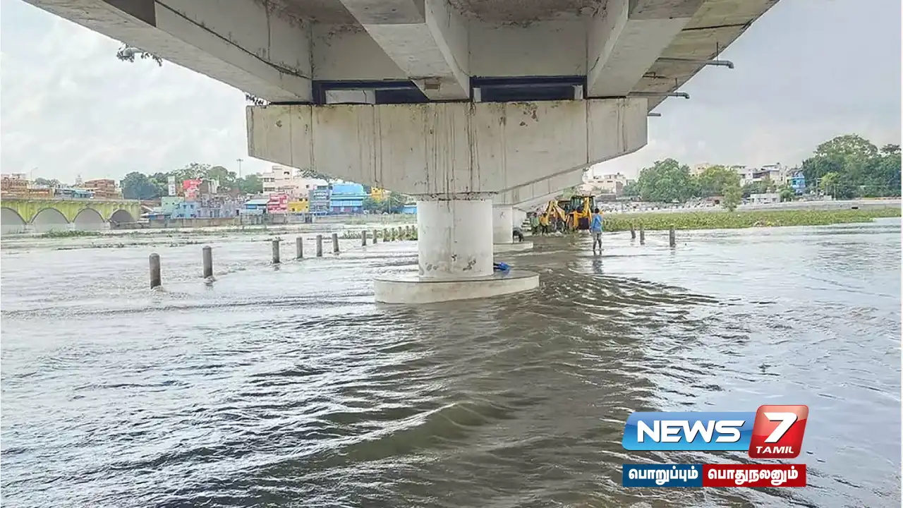 #Madurai Water inflow in Vaigai river increases... Traffic disruption - do you know in which area?
