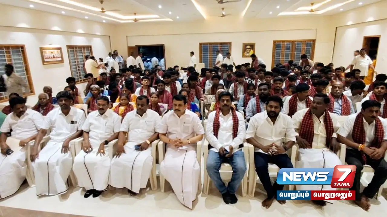 Coimbatore district leaders join DMK in the presence of Minister Senthil Balaji!