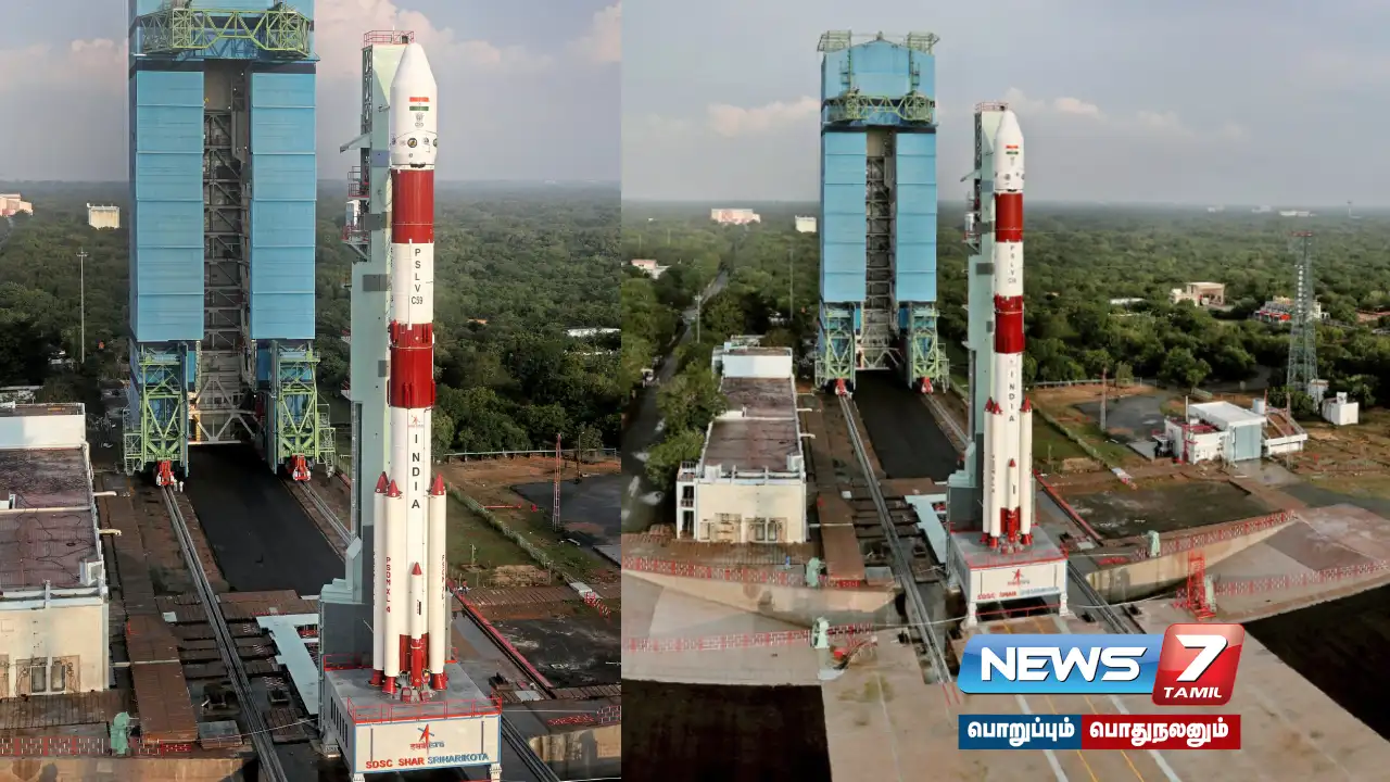 PSLV flying in the sky today. C-59 rocket!