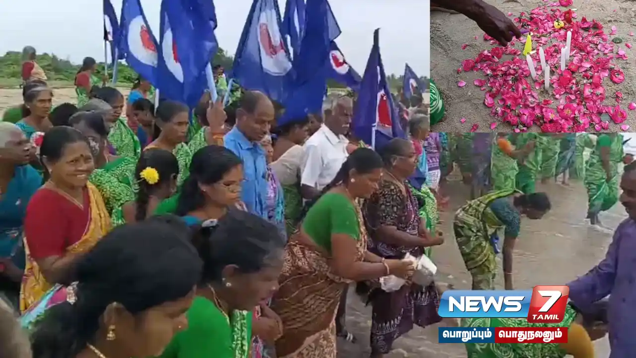 Chennai | The governor paid tribute to the victims of the tsunami on the beach!