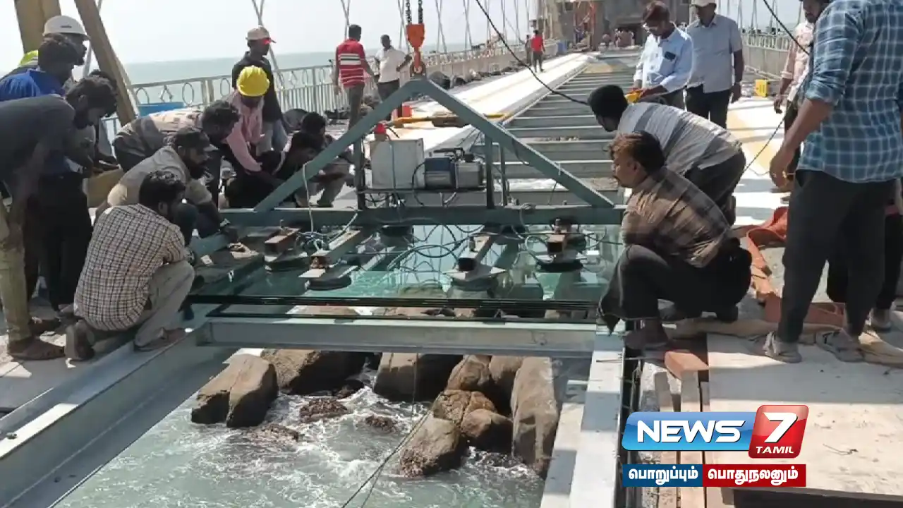 Kanyakumari | Installation of glass in the sea has started!