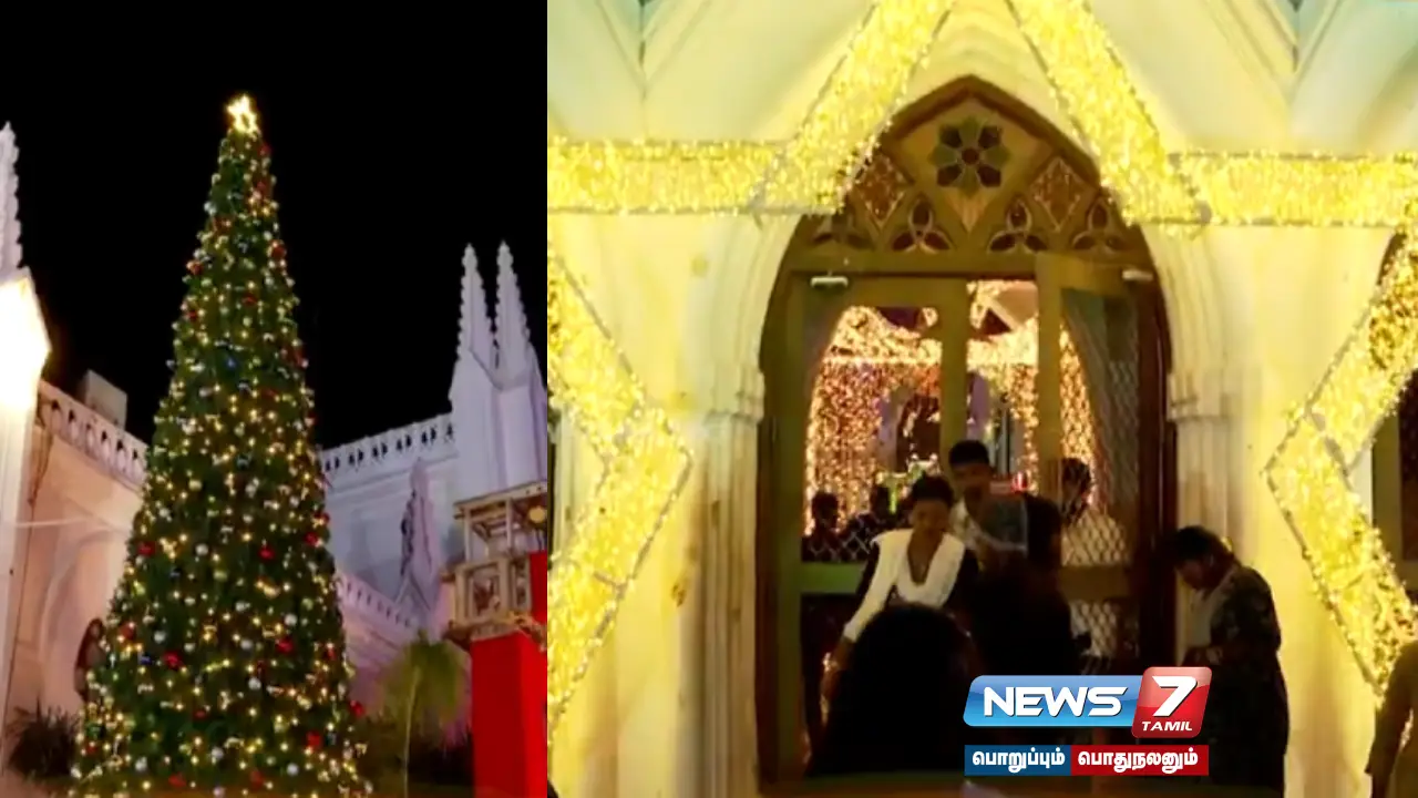 Chennai | People flood Santhome Church - Christmas celebration in full swing!