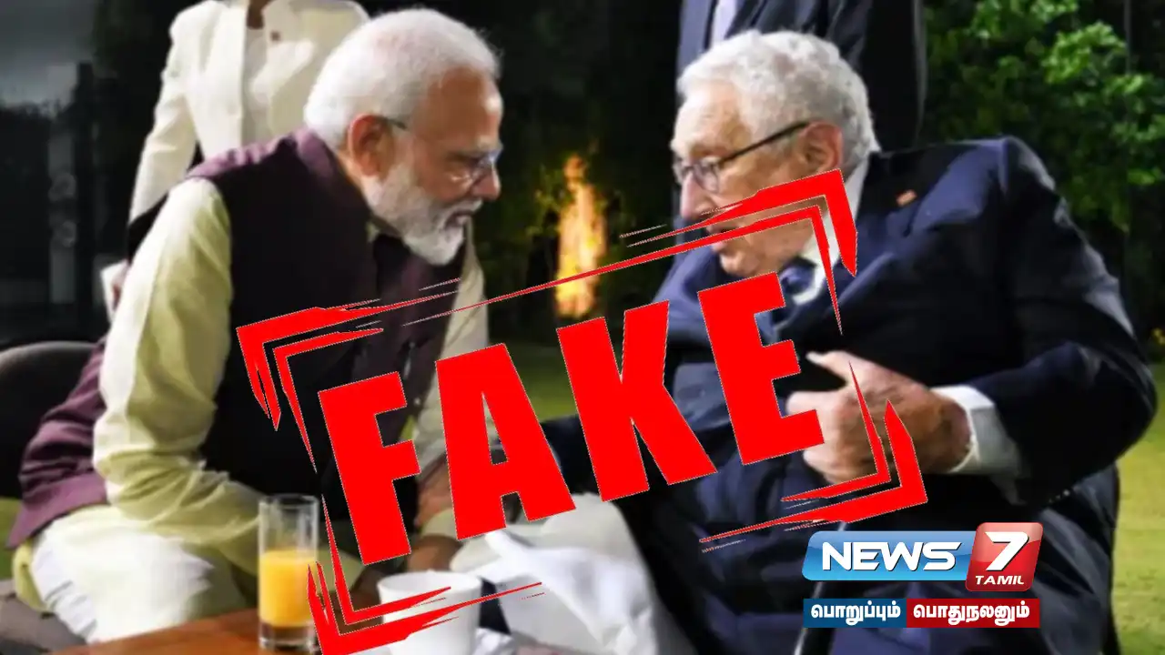 Is the photo of American businessman George Soros sitting with Prime Minister Modi real?